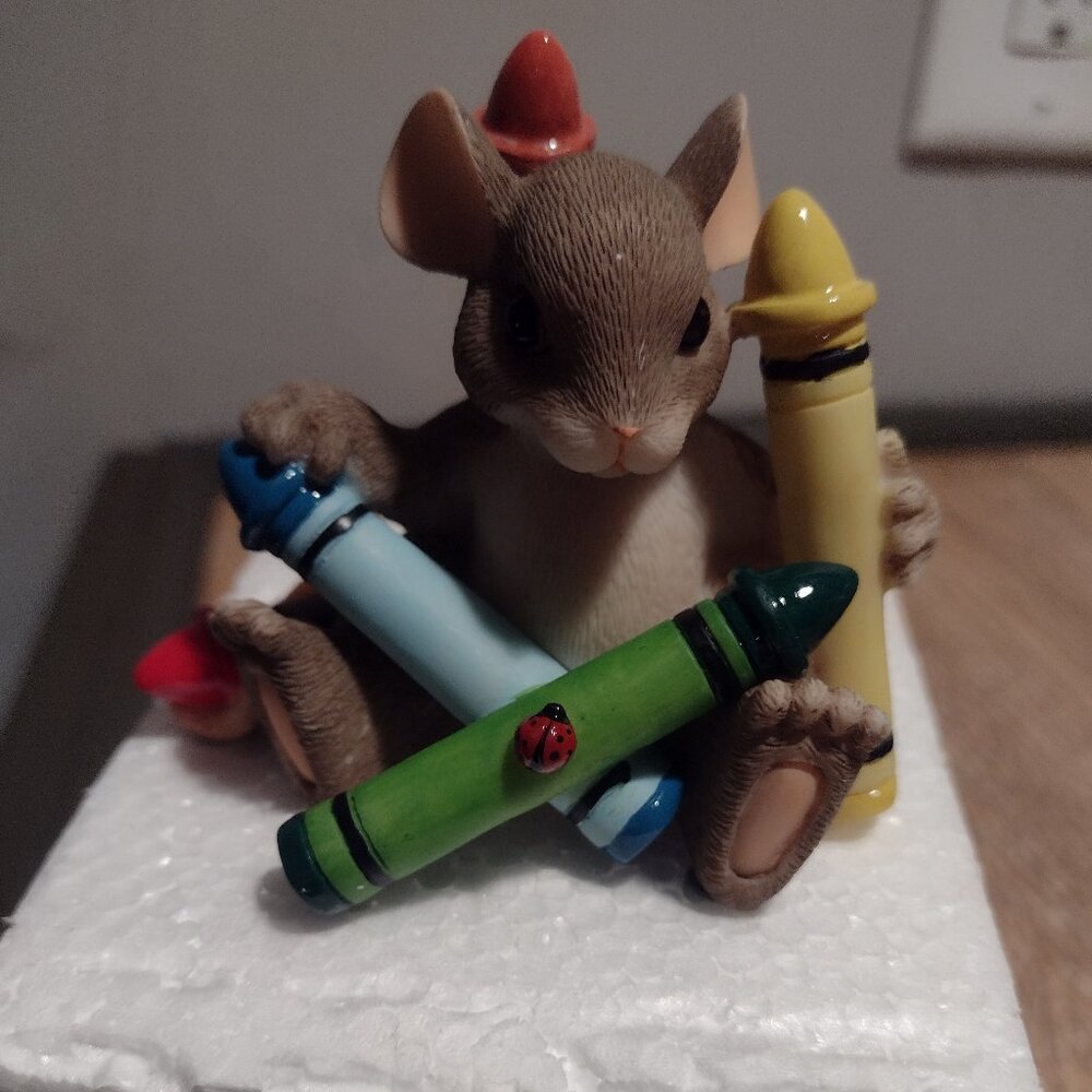 Charming Tails You're so colorful mouse figurine